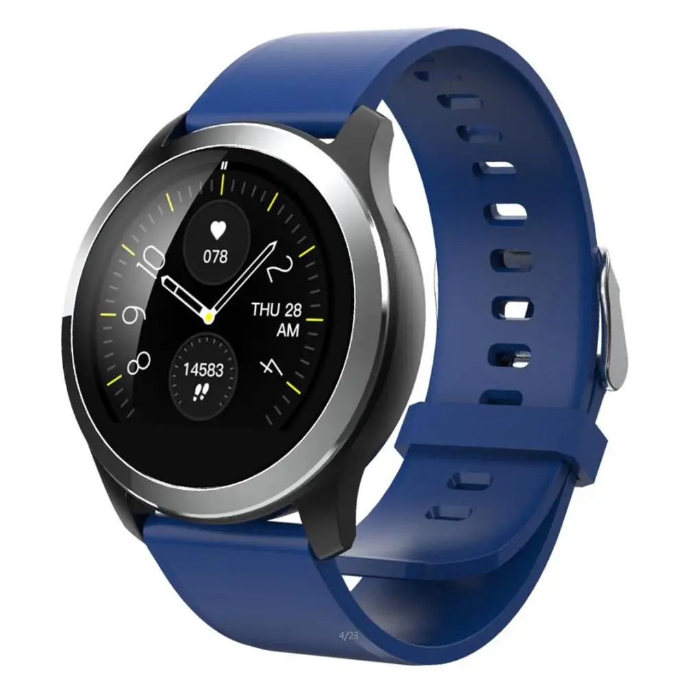 Diggro Z03 Смарт-часы ЭКГ PCG монитор сердечного ритма кровяное давление фитнес-трекер IP68 Водонепроницаемые Смарт-часы для мужчин для IOS Android - Цвет: Blue
