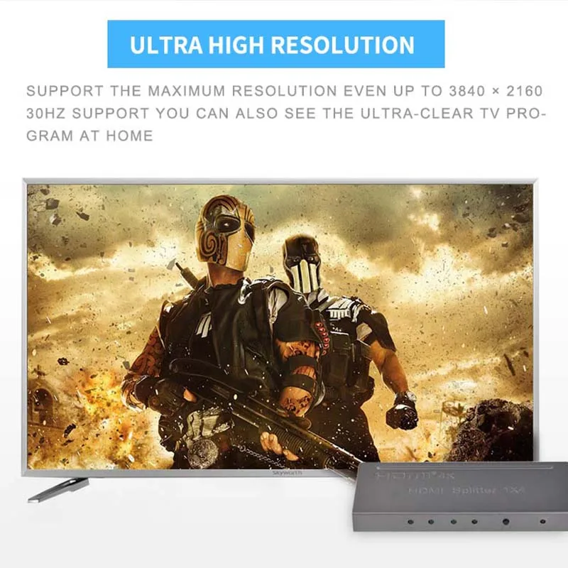Металлический 3D 4K* 2K HDMI 2160P HDMI разветвитель 1X4 Hdmi концентратор повторитель усилитель 1080p 1 в 4 Выход конвертер адаптер с розничной упаковкой