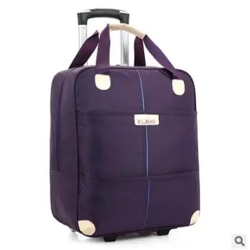 New travel trolley bag with wheels women men Unisex luggage bag on wheel suitcase Travel Duffle Oxford Travel on wheels