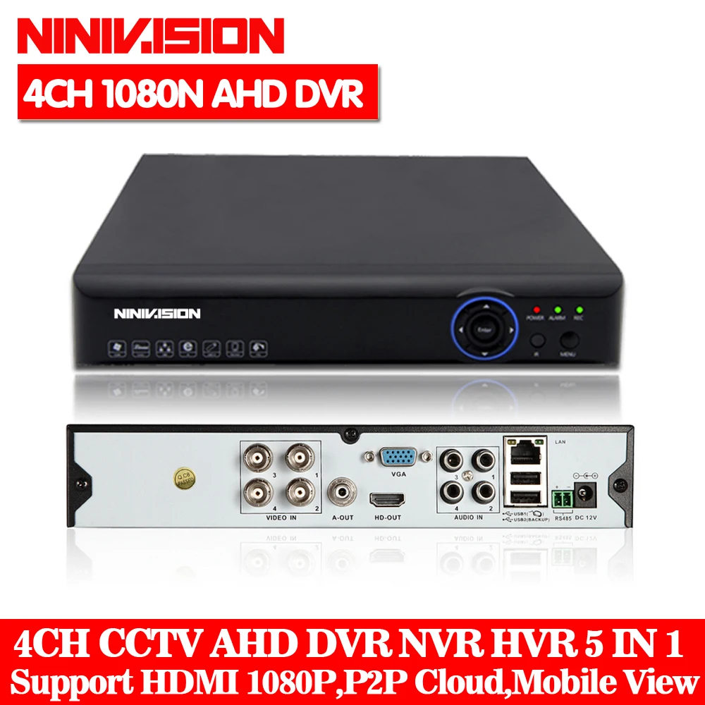 4CH AHD DVR Регистраторы полный 1080N видеонаблюдения Регистраторы H.264 4 канальный цифровой видео Регистраторы для видеонаблюдения комплект камеры AHD