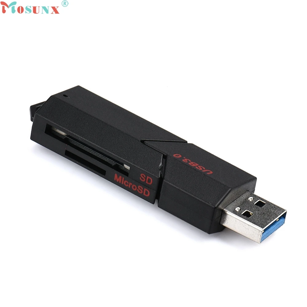 

Mosunx Factory Price 2in1 USB 3.0 High Speed For Micro SD SDXC T-Flash TF Memory Card Reader Adapter 0216 Drop Shipping