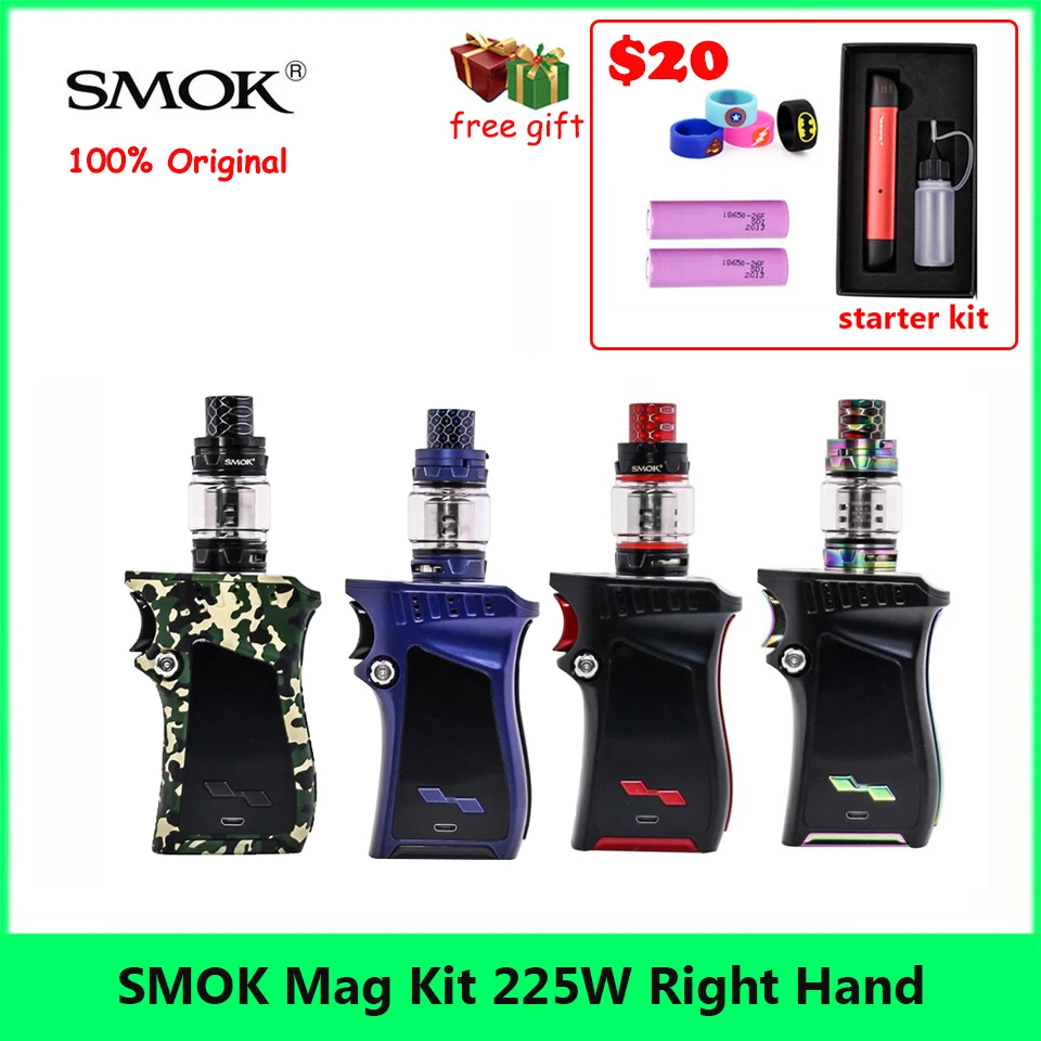 

Original SMOK Mag Kit Right Hand 225W Mag Box Mod Vape E Cigarette Mod for Atomizer TFV12 PRINCE Tank V12 Prince Vaporizer Kit