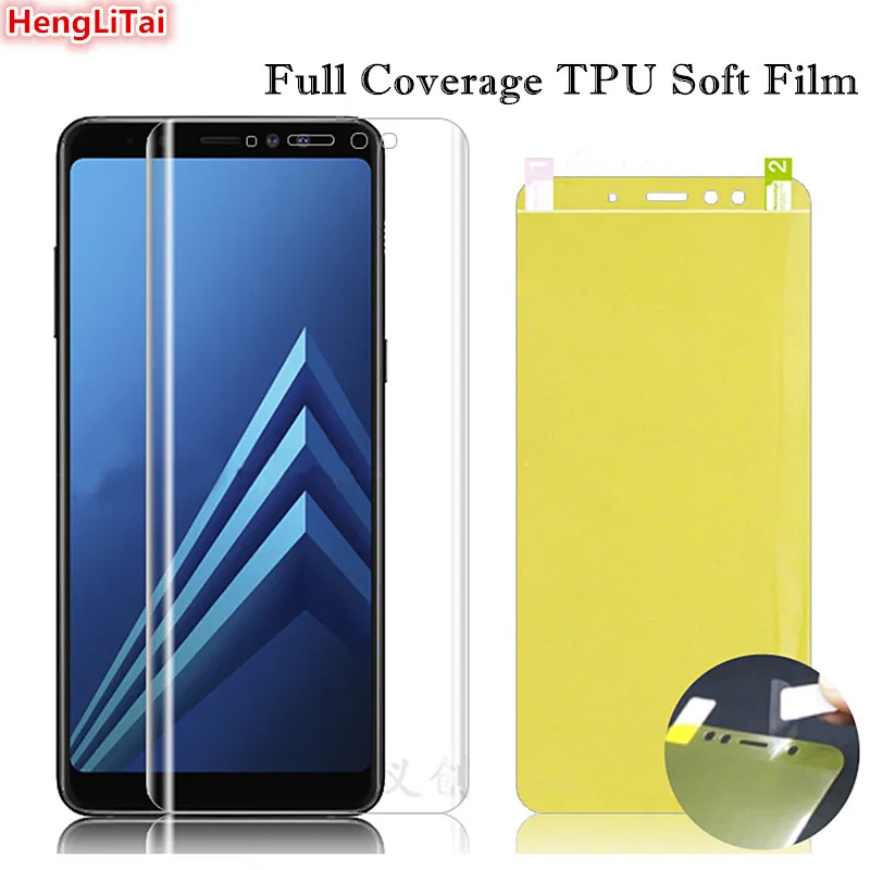 

2Pcs Full Coverage Explosion Proof Screen Protector For Samsung Galaxy A8A8plus A6S A9S J6plus TPU Soft hydrogel Protection Film