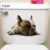 Vivid 3d Hole Cat Dog Animal Toilet Stickers Home Decoration Diy Wc Washroom Pvc Posters Kitten Puppy Cartoon Wall Art Decals 9