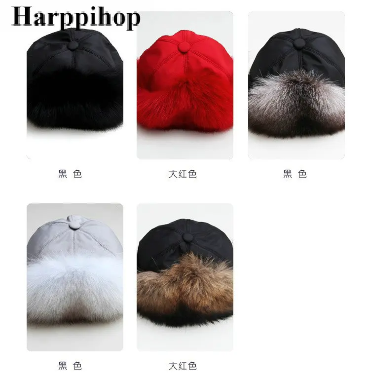 Меховая шапка, шапка из меха лисы, меховая шапка lei feng, разноцветные шапки на осень и зиму, модные шапки-бомберы для женщин