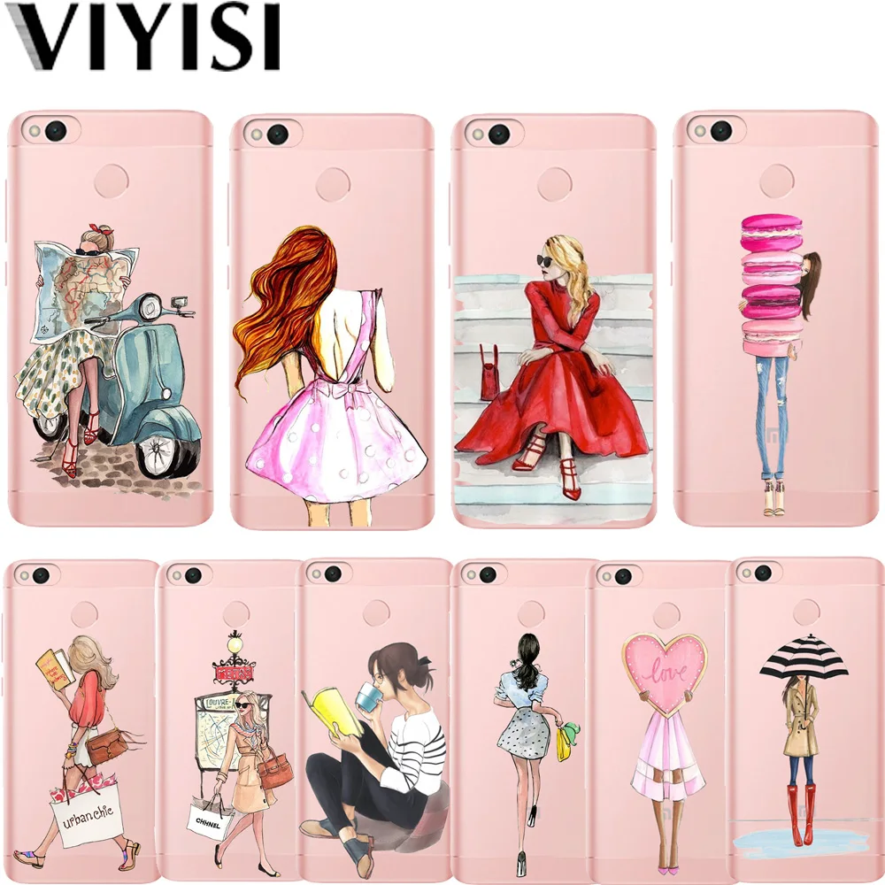 

For Xiaomi MI8 Redmi note 5A Phone Case Mi 5X 6 4 4A 4X 5A Fashion Personality Girl Summer Soft TPU Silicone Back Cover Coque