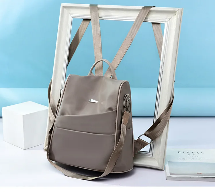 Женский рюкзак с защитой от кражи, школьный стиль, водонепроницаемый, Оксфорд, сумка для колледжа, простой дизайн, Женский Повседневный Рюкзак, Mochila Feminina