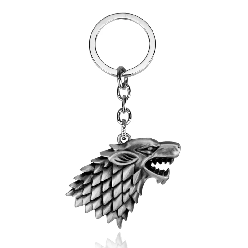 

dongsheng Game of Thrones Keychain for Men Trinket Portachiavi Car Keyring Wolf Key Chain Ring Chaveiro Jewelry Gift Souvenirs-5
