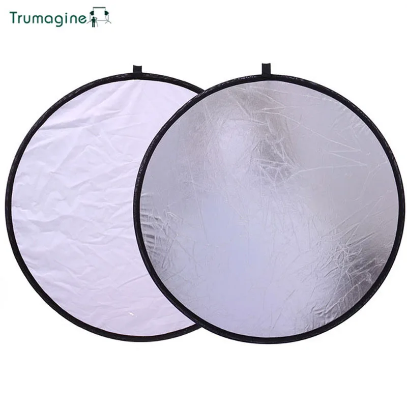 

30CM/12'' 2 In 1 Portable Collapsible Round Photo Studio Light Reflector Portable Collapsible Photography Reflector For Camera