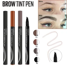 Микроблейдинг карандаш для татуажа бровей 4 наконечника точный жидкий ТИНТ карандаш для бровей водостойкая краска крем