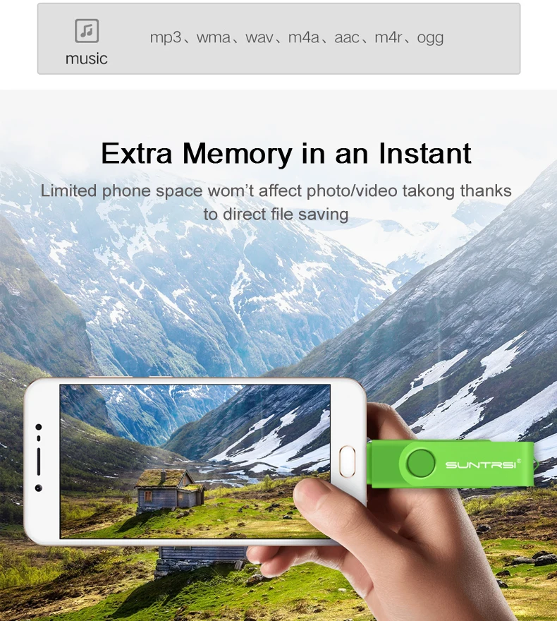 Suntrsi USB флеш-накопитель 2,0 OTG USB флеш-накопитель реальная емкость 128 Гб 64 ГБ 32 ГБ карта памяти флеш-накопитель с логотипом на заказ