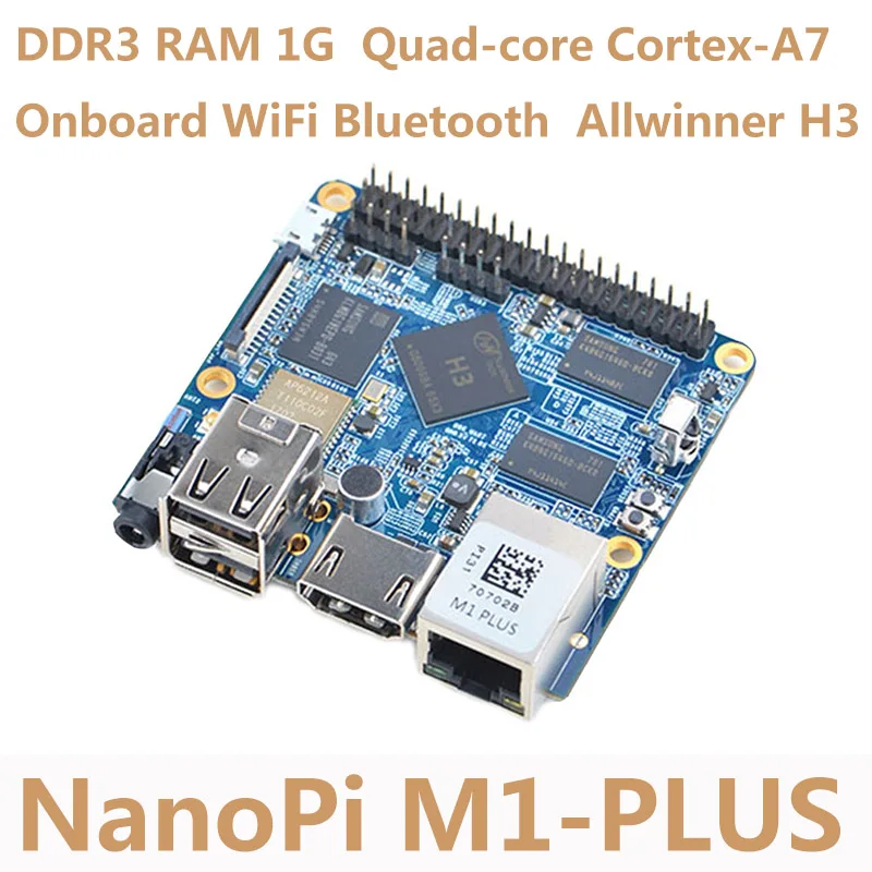 Плата разработки NanoPi M1 Plus Allwinner H3 4K Play четырехъядерный процессор встроенный Wi Fi