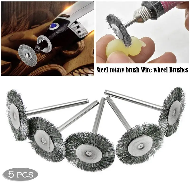 5pcs Flat Steel Wire Wheel Brush Set Wire Wheel Brushes Grinder For