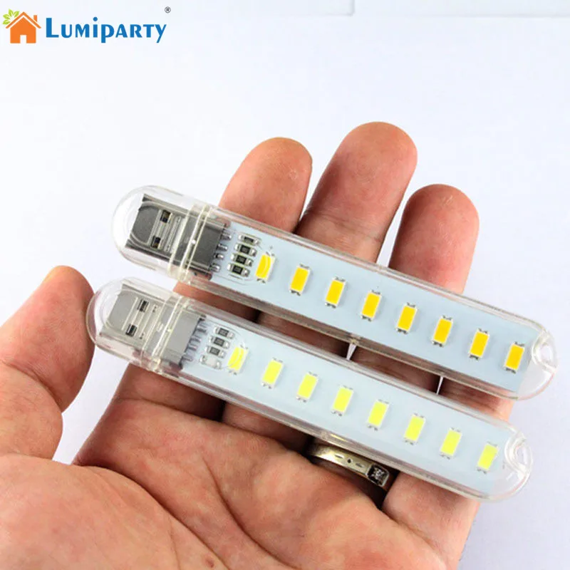 Портативный мини-светильник USB Power 8 светодиодный ночник 5 В лампа для чтения