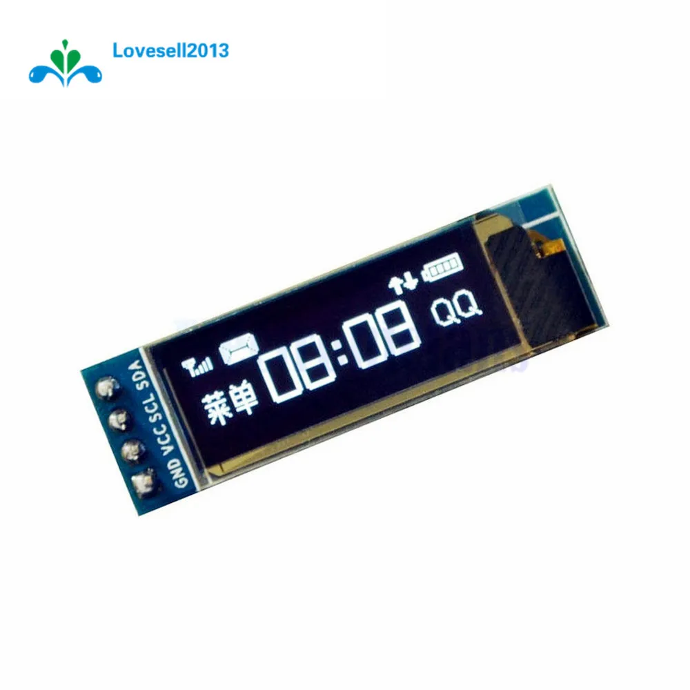 0 91 дюймовый белый цвет 128x32 IIC I2C OLED ЖК дисплей DIY модуль SSD1306 Драйвер IC DC 3 V 5V для Arduino