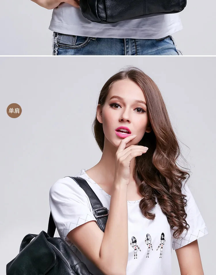 genuine leather women backpack  (4)