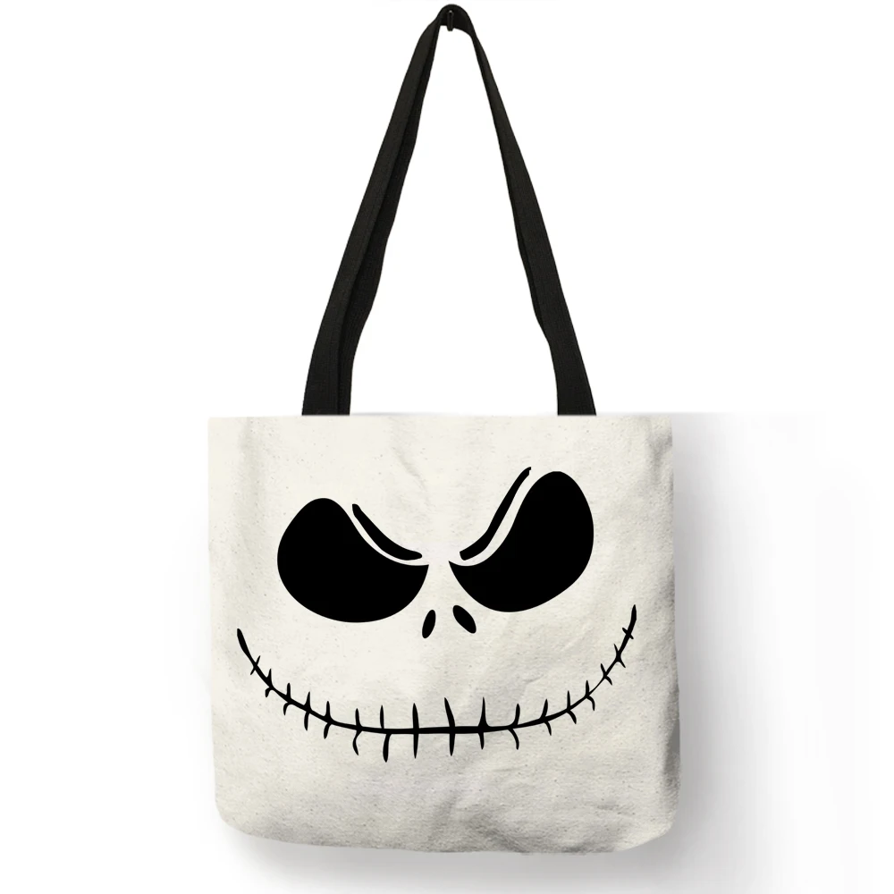 travel wallet Floral Skull Tote Bag Day Of the Dead Halloween Handbags For Women Reusable Shopping Bags Traveling Totes Double Side Print wristlet corsage Totes