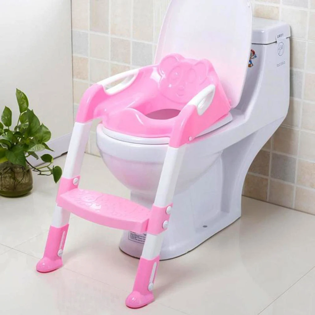

Potty Toilet Trainer For Baby Toddler Safety Seat Adjustable Ladder Infant Toilet Pee Training Non-slip Folding Seat potties Boy