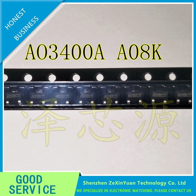 

50PCS/LOT AO3400 AO3400A A08K SOT-23 MOS integrated circuit