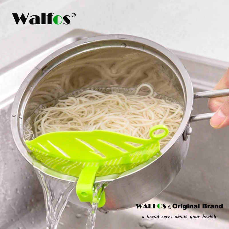 

WALFOS Leaf Shaped Rice Wash Gadget Noodles Spaghetti Beans Colanders & Strainers Kitchen Fruit & Vegetable Cleaning Tool
