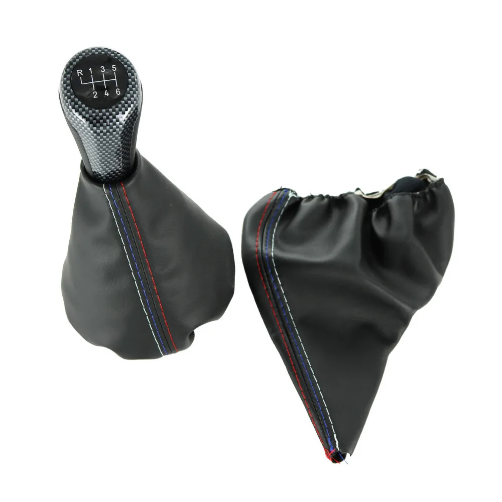 

For BMW 3 Series E36 E46 Car-Styling 6 Speed Shift Knob Stick Manuel Leather Gear Shift Gaiter Handbrake Gaiter