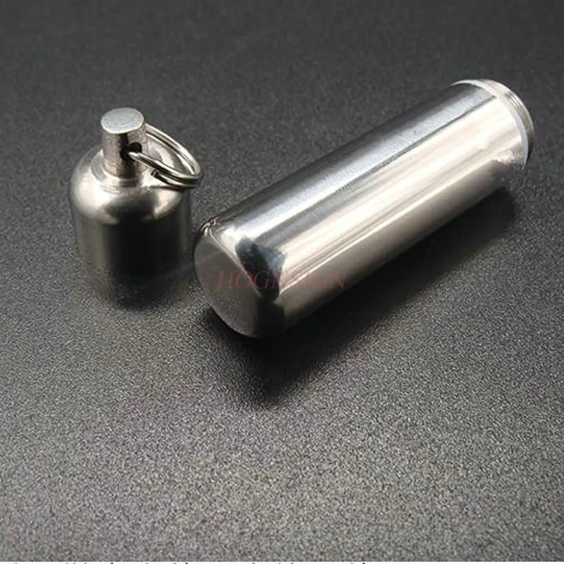 Stainless Steel Pill Box Elderly First Aid Mini Medicine Cases Rescue