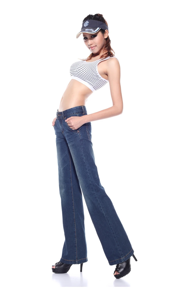 ; Весна и лето женские свободные прямые джинсы размера плюс рожковые брюки свободные штаны женские прямые джинсовые штаны