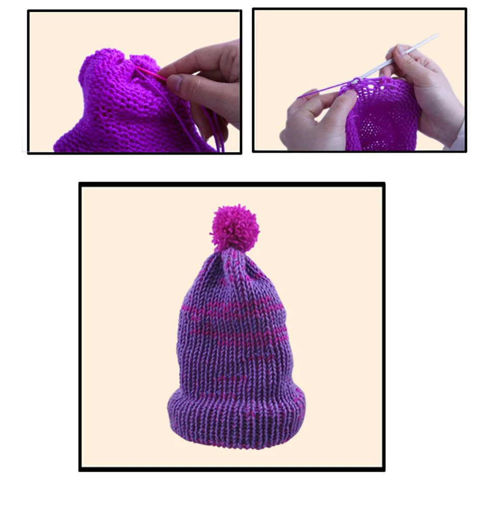 Бытовая ручная вязальная машина DIY Scraf Hat Sock девушки ткацкий станок вязать детская одежда швейный инструмент обучающая игрушка