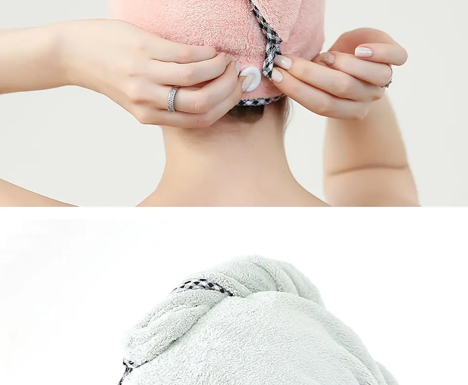 SINSNAN мягкое плотное супер абсорбирующее полотенце для ванной, быстросохнущее полотенце для волос из микрофибры для женщин, многофункциональная шапка для сухих волос