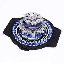 Автомобильный освежитель воздуха стеклянный цветок стиль синий флакон духов авто украшение приборной панели орнамент с противоскользящим ковриком отличный подарок