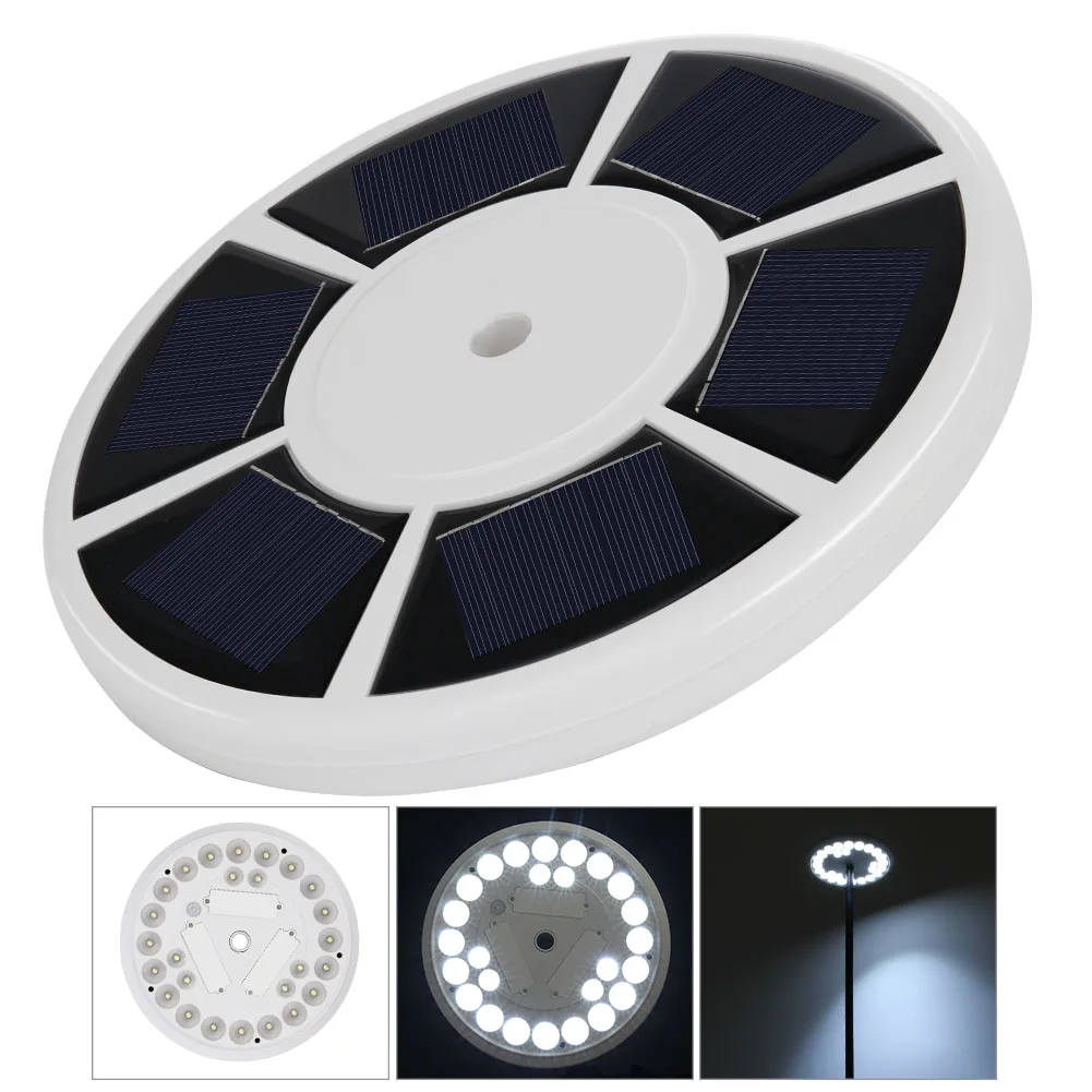 

26 LED Solar Power Flag Pole Lights Weatherproof Flagpole Downlight Auto On/Off Night Lighting MAL999