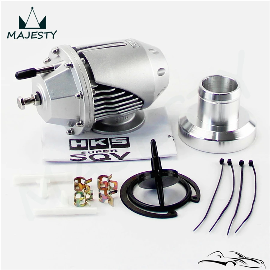 

TYPE-2 II 2 SQV BLOW OFF VALVE BOV UNIVERSAL ALUMINUM+2.5" FLANGE PIPE SILVER with original box