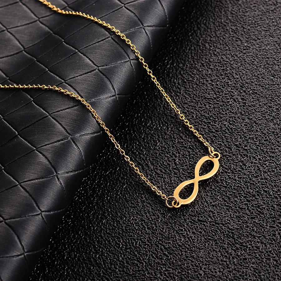 

Trendy Infinite Symbol Women Necklace Stainless Steel High Polished Prevent Allergy Girl Choker Necklaces Friendship Jewelry
