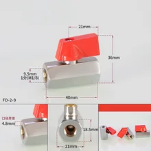 2 шт мини латунный шаровой клапан 1/" BSP Женский Воздушный Компрессор управления для воды воздушного масла