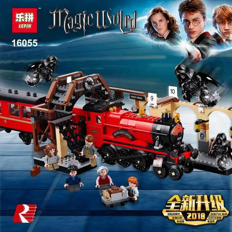 

2019 New Lepin 16055 Harry Magic Potter Hogwarts Express Train Blocks Bricks Compatible legoing 75955 Building Model DIY Gift