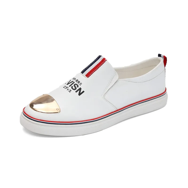 

Fashion Men Leather Casual Flats Shoes Men Metal Round Toe Loafers Shoes Comfortable Leisure Lazy Driving Shoes Zapatos Hombre
