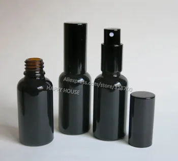 

360 x 30ml Black Oil Bottle, 1oz Mist Sprayer Glass Bottle, 30 cc Oil glass atomizer