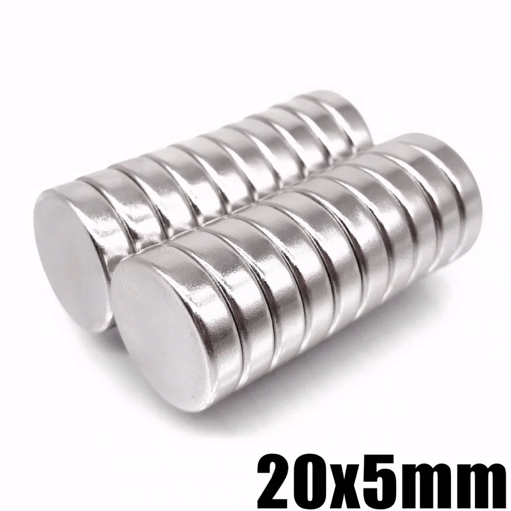 10 шт. 20*5 20 мм x 5 мм N35 Супер сильный крафт магнит редкоземельный диск перманентные неодимовые магниты 20x5
