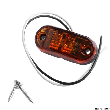 

1PC Yellow Side Marker Clearance Light Lamp Car Truck Trailer Caravan 10-32V
