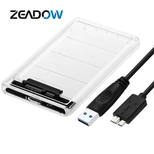 Прозрачный инструмент бесплатно 2,5 дюймов USB 3,0 на SATA внешний жесткий диск HDD корпус SSD Чехол Поддержка UASP