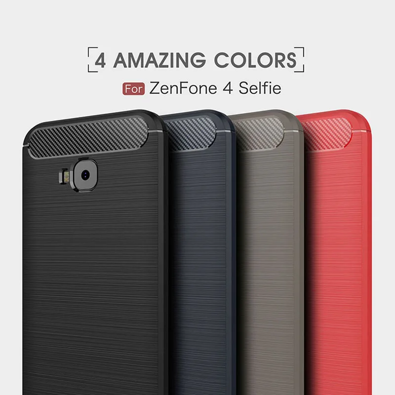 

1Pcs Luxury Mobile Phone Cases for ASUS ZenFone 3S Max Silicone Drop Protection Gel carbon fiber Soft Shell