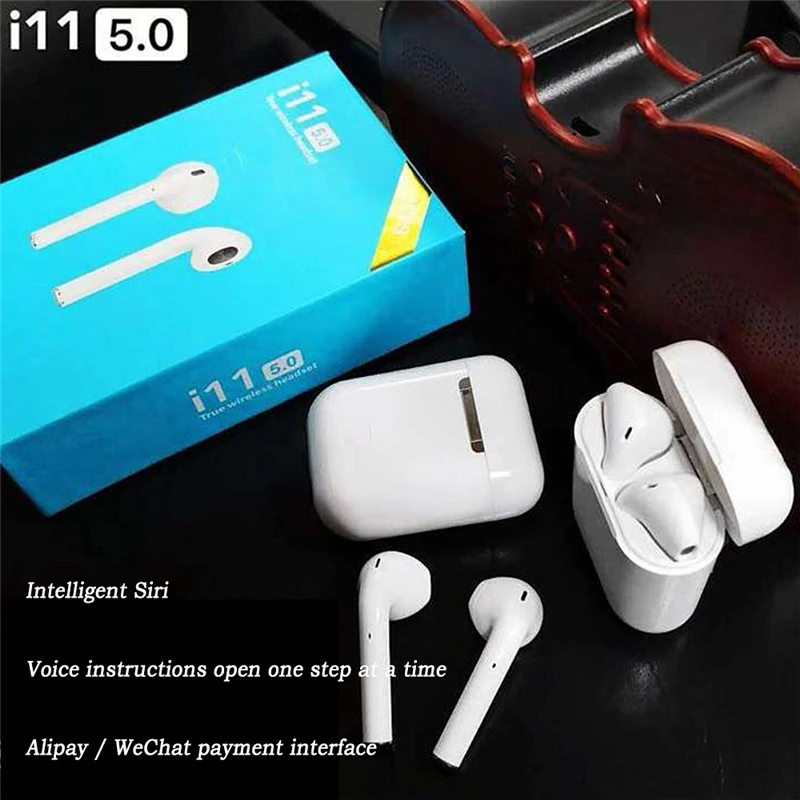 

i11 Tws Earphones Wireless Bluetooth 5.0 Mini Earbuds Touch Control mic Headsets For Iphone Samsung Xiaomi Huawei i7s Earphones
