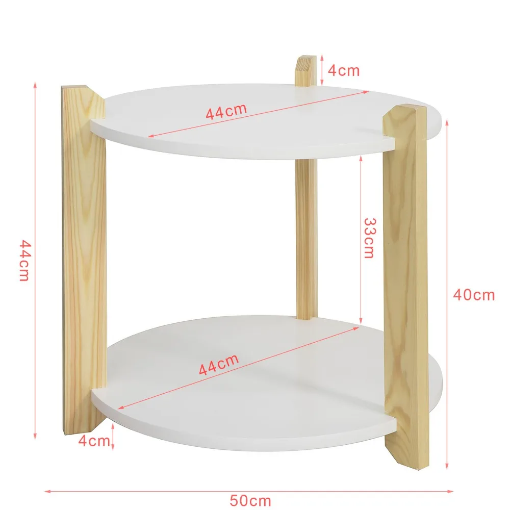 SoBuy FBT63-WN 2 Tiers Round Wooden Side Table End Table Tea Coffee Table SoBuy FBT63-WN 2 Tiers Round Wooden Side Table End Table Tea Coffee Table