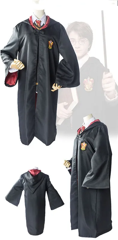 Halloween Harry Potter Cosplay Costume for Kids Adult Gryffindor Slytherin Ravenclaw Hufflepuff Robe Cape Cloak Harri Potter Halloween Harry Potter Cosplay Costume for Kids Adult Gryffindor Slytherin Ravenclaw Hufflepuff Robe Cape Cloak Harri Potter