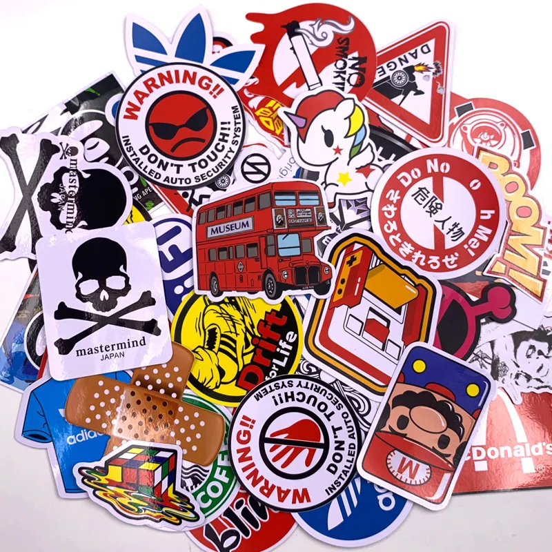 

40PCS many waterproof stickers with day suitcase motorcycle electric car refrigerator computer and other decoration