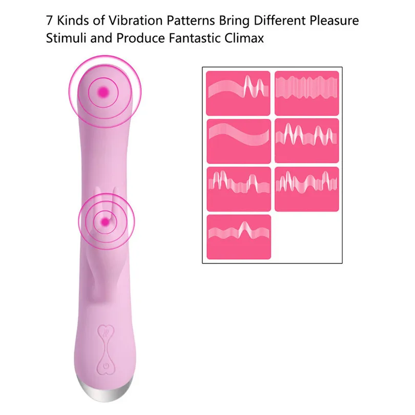 Vibrator Sex Toys For Woman 7 Speed Silicone Vibrator G-Spot Dildo Rabbit Female Adult Sex Toy Waterproof Massager (10)