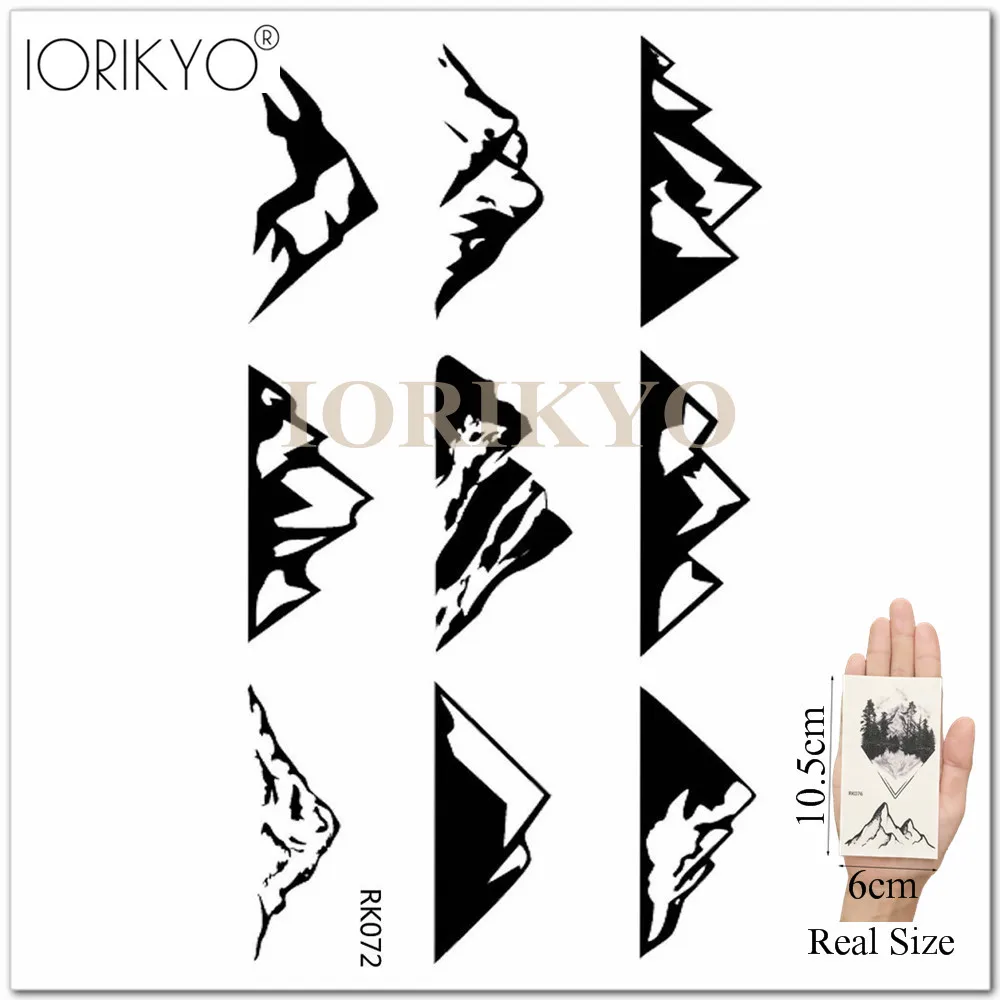 Временные татуировки ioriyo черные наклейки с якорем Орлом женские