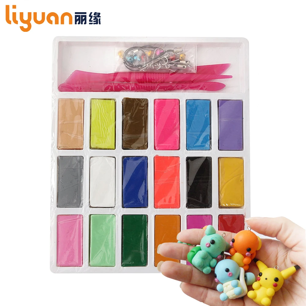 3 инструмента + Liyuan печь-испечь Полимерная глина фигулин 18 цветов FIMO DIY моделирование мягкая глина набор нетоксичных игрушек для детей