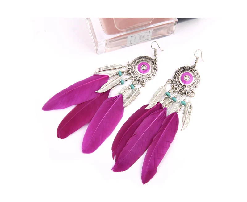 Feather Leaf Tassel earrings (8)