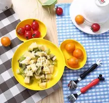 Mickey Mouse Snack Dish Plate Flatware Fruits Rice Salad Melamine Bowl Plasitc Tableware Dinner Creative Dinner Tray Lovely